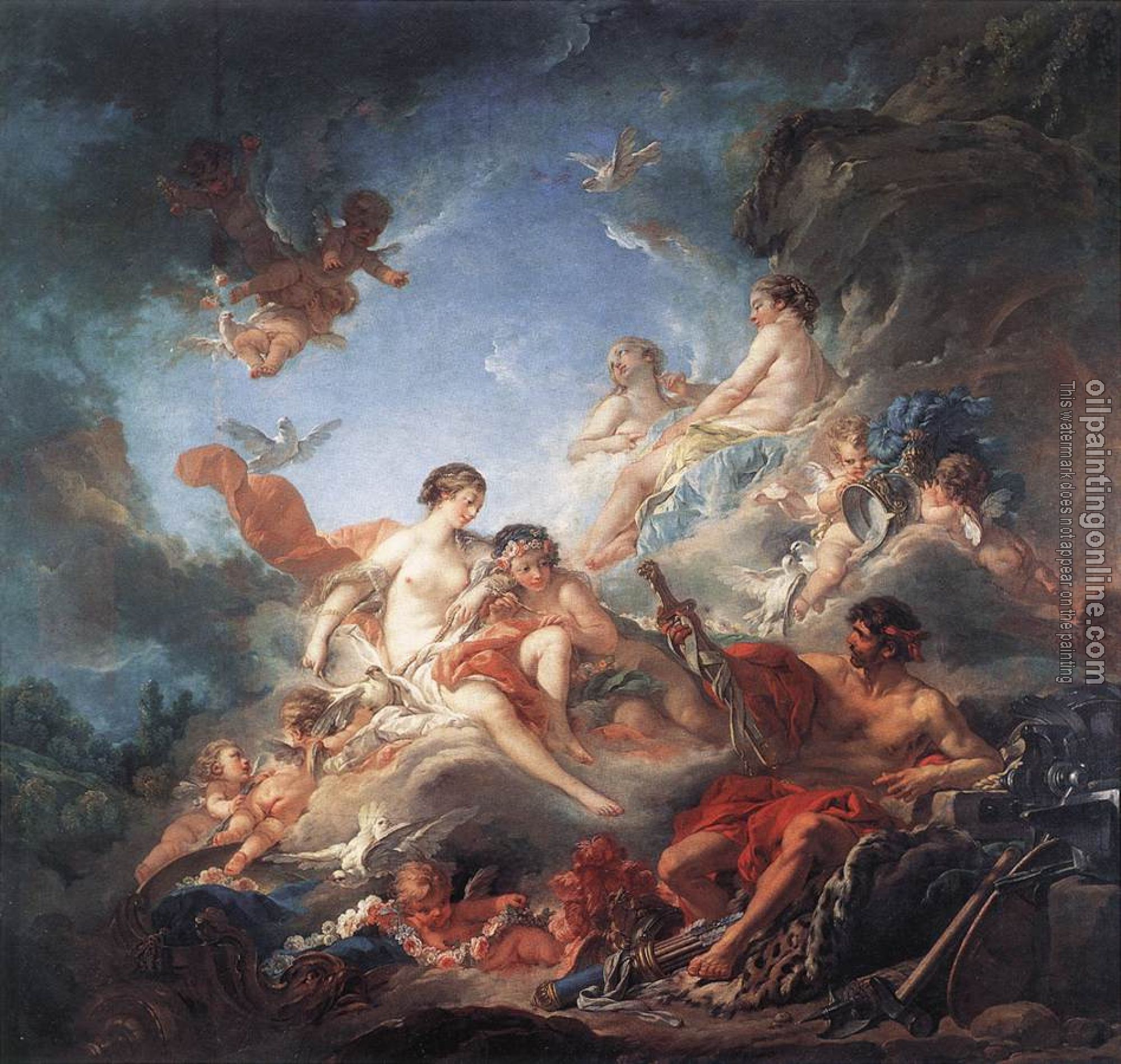Boucher, Francois - Vulcan Presenting Venus with Arms for Aeneas